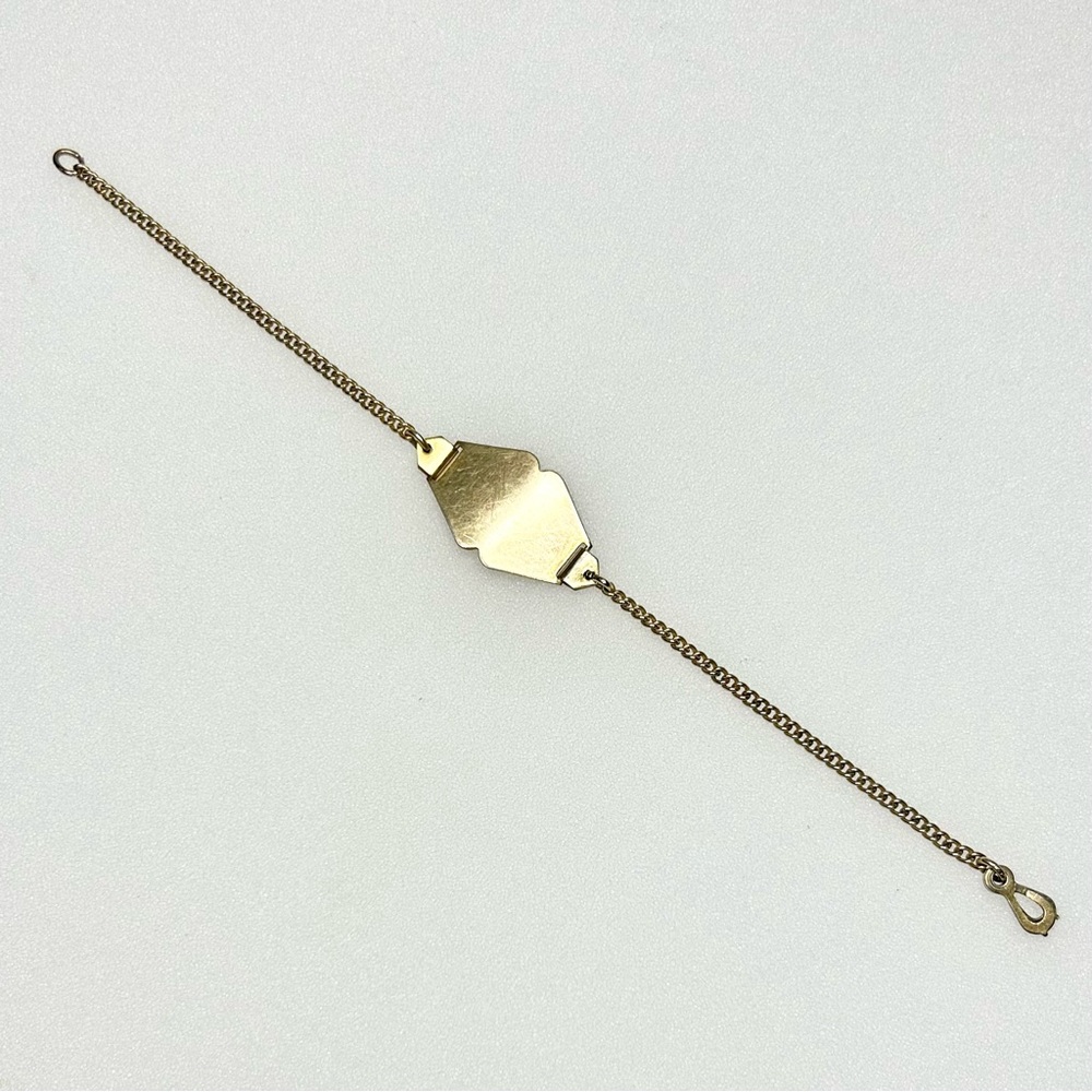 Antique 12KT Gold Filled ID Bracelet 7.5”